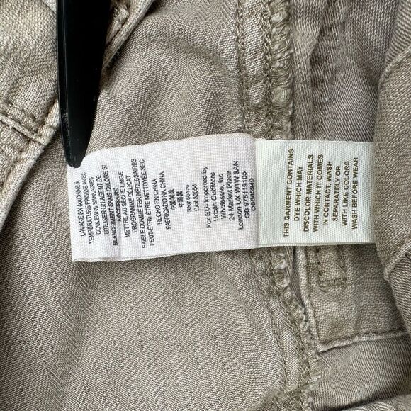 Free People Raw Khaki / Beige Patched Women's Frayed Hem shorts Size 2 - Picture 9 of 10